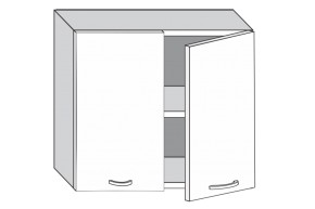 1.80.2 Луиза Шкаф настенный с двумя дверцами h 720 в Дегтярске - degtyarsk.mebel-e96.ru | фото