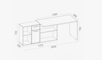 Стол письменный Лайт 03.245 в Дегтярске - degtyarsk.mebel-e96.ru