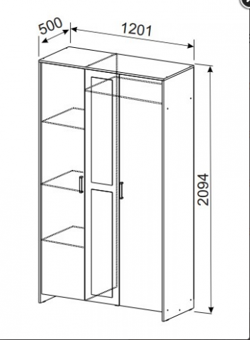 Шкаф распашной 1200 мм Дольче дуб золотой (СВ) в Дегтярске - degtyarsk.mebel-e96.ru