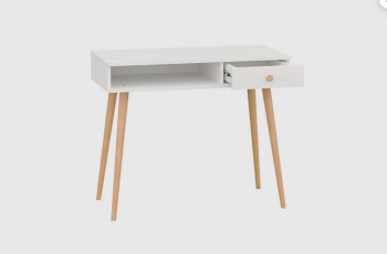 Стол письменный, арт.6-01101, белый (ГК) в Дегтярске - degtyarsk.mebel-e96.ru