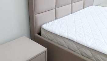 Кровать с подъемным механизмом Мега беж (Лин) в Дегтярске - degtyarsk.mebel-e96.ru