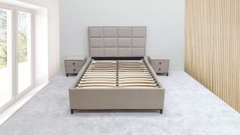 Кровать с подъемным механизмом Мега беж (Лин) в Дегтярске - degtyarsk.mebel-e96.ru