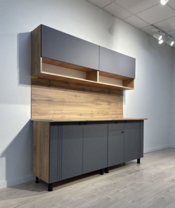 Кухонный гарнитур Монако 2000 мм графит (СВ) в Дегтярске - degtyarsk.mebel-e96.ru