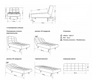 Кушетка Абри Синий в Дегтярске - degtyarsk.mebel-e96.ru