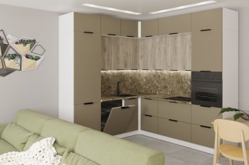 Кухонный гарнитур Альба гранд прайм 2200х2500 мм (Герда) в Дегтярске - degtyarsk.mebel-e96.ru
