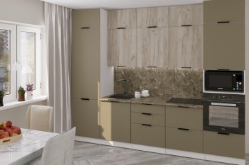 Кухонный гарнитур Альба экстра 3000 мм (Герда) в Дегтярске - degtyarsk.mebel-e96.ru