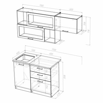 Кухонный гарнитур Алина экстра 1700 мм (Герда) в Дегтярске - degtyarsk.mebel-e96.ru