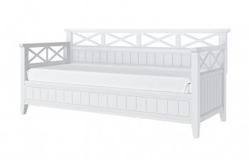 Кровать из массива Амелия белый античный (БМ) в Дегтярске - degtyarsk.mebel-e96.ru