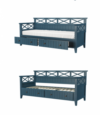 Кровать из массива Амелия сапфир (БМ) в Дегтярске - degtyarsk.mebel-e96.ru