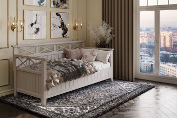 Кровать из массива Амелия льняной (БМ) в Дегтярске - degtyarsk.mebel-e96.ru