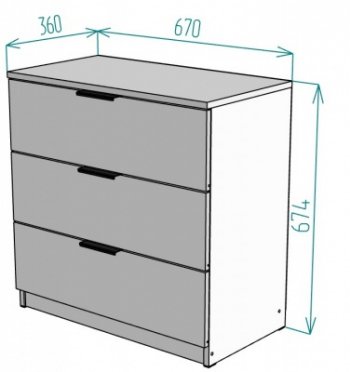 Комод Anna K215 674х670х360 в Дегтярске - degtyarsk.mebel-e96.ru