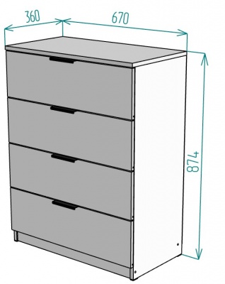 Комод Anna K216 874х670х360 в Дегтярске - degtyarsk.mebel-e96.ru