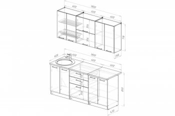 Кухонный гарнитур Антика макси 2 1800 мм (Герда) в Дегтярске - degtyarsk.mebel-e96.ru