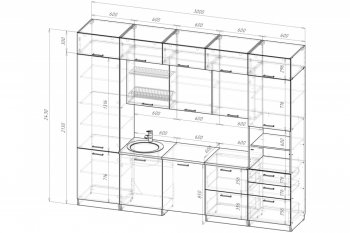 Кухонный гарнитур Антика экстра 5 3000 мм (Герда) в Дегтярске - degtyarsk.mebel-e96.ru