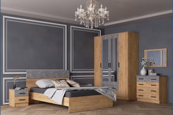 Кровать двуспальная Асти крафт (Микон) в Дегтярске - degtyarsk.mebel-e96.ru