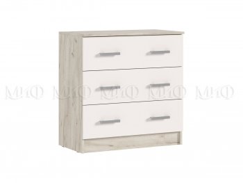 Комод 3 ящика Бася крафт/кашемир (Миф) в Дегтярске - degtyarsk.mebel-e96.ru