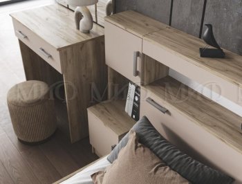 Спальный гарнитур Бася крафт/кашемир (Миф) в Дегтярске - degtyarsk.mebel-e96.ru