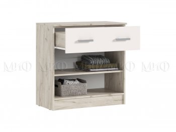 Комод 1 ящик 2 двери Бася крафт/кашемир (Миф) в Дегтярске - degtyarsk.mebel-e96.ru