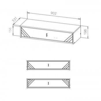 Стол туалетный (навесной) Байкал (СВ) в Дегтярске - degtyarsk.mebel-e96.ru