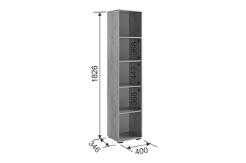 Стенка Бери К1 графит (Мебельсон) в Дегтярске - degtyarsk.mebel-e96.ru