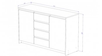 Стенка Бостон модульная анкор (Лин) в Дегтярске - degtyarsk.mebel-e96.ru