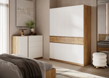 Спальный гарнитур Бостон Лайт белый (Стиль) в Дегтярске - degtyarsk.mebel-e96.ru