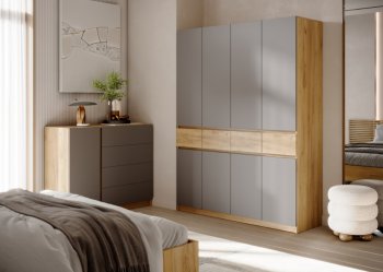 Спальный гарнитур Бостон Лайт серый (Стиль) в Дегтярске - degtyarsk.mebel-e96.ru