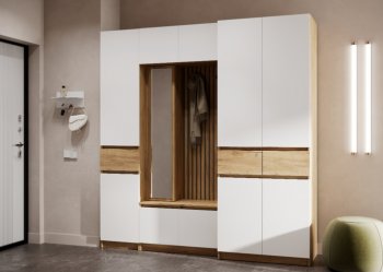 Прихожая Бостон Лайт комп.2 белый (Стиль) в Дегтярске - degtyarsk.mebel-e96.ru