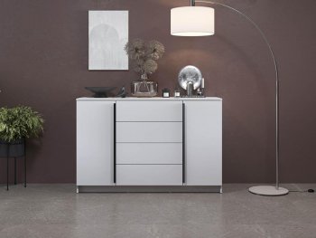 Комод 67.11 Брандо ЛДСП New белый (Олмеко) в Дегтярске - degtyarsk.mebel-e96.ru