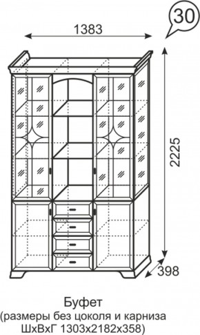 Буфет Венеция 30 бодега в Дегтярске - degtyarsk.mebel-e96.ru