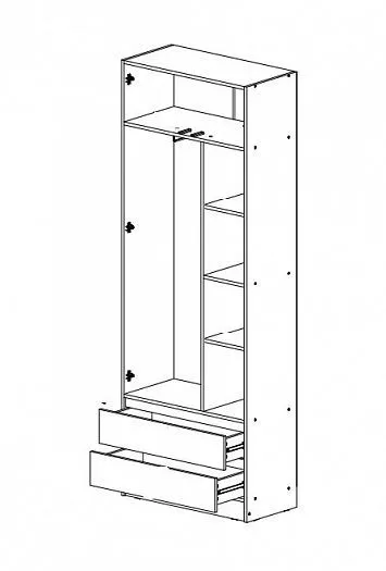 Шкаф 800 мм Челси Color (Миф) в Дегтярске - degtyarsk.mebel-e96.ru