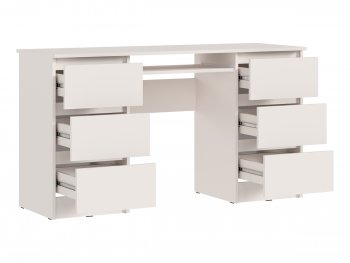 Письменный стол Челси 6 ящиков кашемир (Миф) в Дегтярске - degtyarsk.mebel-e96.ru