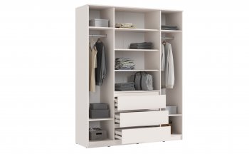 Шкаф 1600 мм Челси с антресолью Кашемир (Миф) в Дегтярске - degtyarsk.mebel-e96.ru