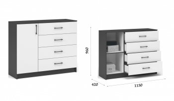 Комод Чикаго 1д4ящ (Имп) в Дегтярске - degtyarsk.mebel-e96.ru