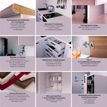 Кухонный гарнитур Фьюжн 3000 мм (Санвут) в Дегтярске - degtyarsk.mebel-e96.ru