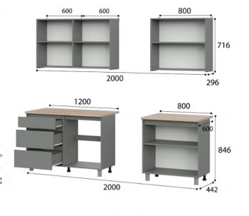 Кухонный гарнитур Денвер 2000 мм белый (СВ) в Дегтярске - degtyarsk.mebel-e96.ru