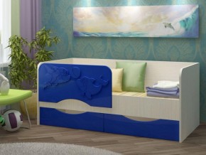 Детская кровать Дельфин-2 МДФ, тёмно-синий, 80х160 в Дегтярске - degtyarsk.mebel-e96.ru