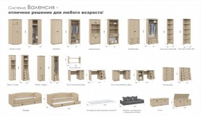 Комод 5ящ Валенсия Дуб сонома (Имп) в Дегтярске - degtyarsk.mebel-e96.ru