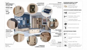 Детская Система Валенсия Комод 5ящ Дуб сонома в Дегтярске - degtyarsk.mebel-e96.ru