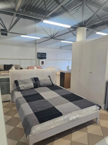 Кровать из массива Джали льняной (БМ) в Дегтярске - degtyarsk.mebel-e96.ru