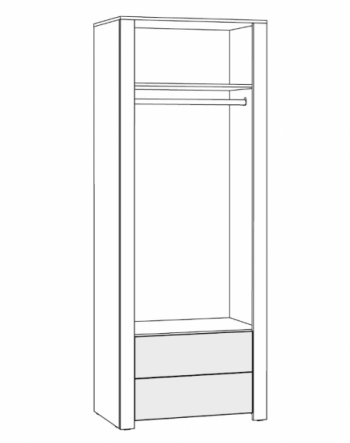 Шкаф 860 мм для одежды Джастин 13.339 (Моби) в Дегтярске - degtyarsk.mebel-e96.ru