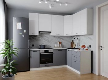 Угловой кухонный гарнитур Элеганция 2200*1600 мм Sanvut в Дегтярске - degtyarsk.mebel-e96.ru