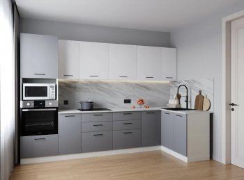 Угловой кухонный гарнитур Элеганция 3200*1400 мм (Санвут) в Дегтярске - degtyarsk.mebel-e96.ru