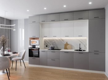 Кухонный гарнитур Элеганция 3400 мм (Санвут) в Дегтярске - degtyarsk.mebel-e96.ru