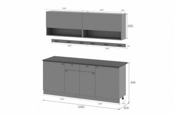 Кухонный гарнитур Энни 2000 мм (МИ) в Дегтярске - degtyarsk.mebel-e96.ru