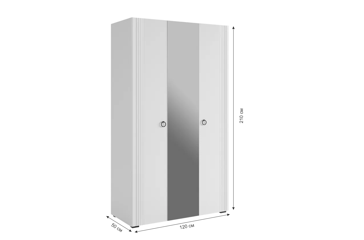 Шкаф 1200 мм Ева трехдверный 105.02 (Мебельсон) в Дегтярске - degtyarsk.mebel-e96.ru