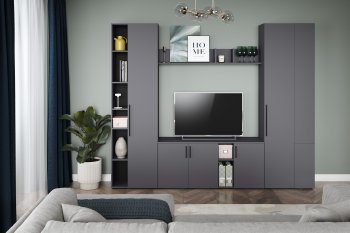 Шкаф 600 мм Эйр 16.324.02 графит (Моби) в Дегтярске - degtyarsk.mebel-e96.ru