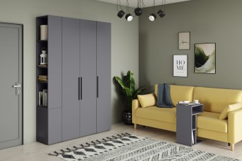 Стенка Эйр модульная, графит (Моби) в Дегтярске - degtyarsk.mebel-e96.ru