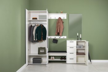 Шкаф для одежды 800 мм Эйр 13.341 белый (Моби) в Дегтярске - degtyarsk.mebel-e96.ru