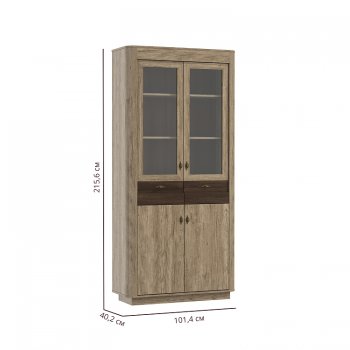 Шкаф витрина 34.05 Фантазия (Олмеко) в Дегтярске - degtyarsk.mebel-e96.ru